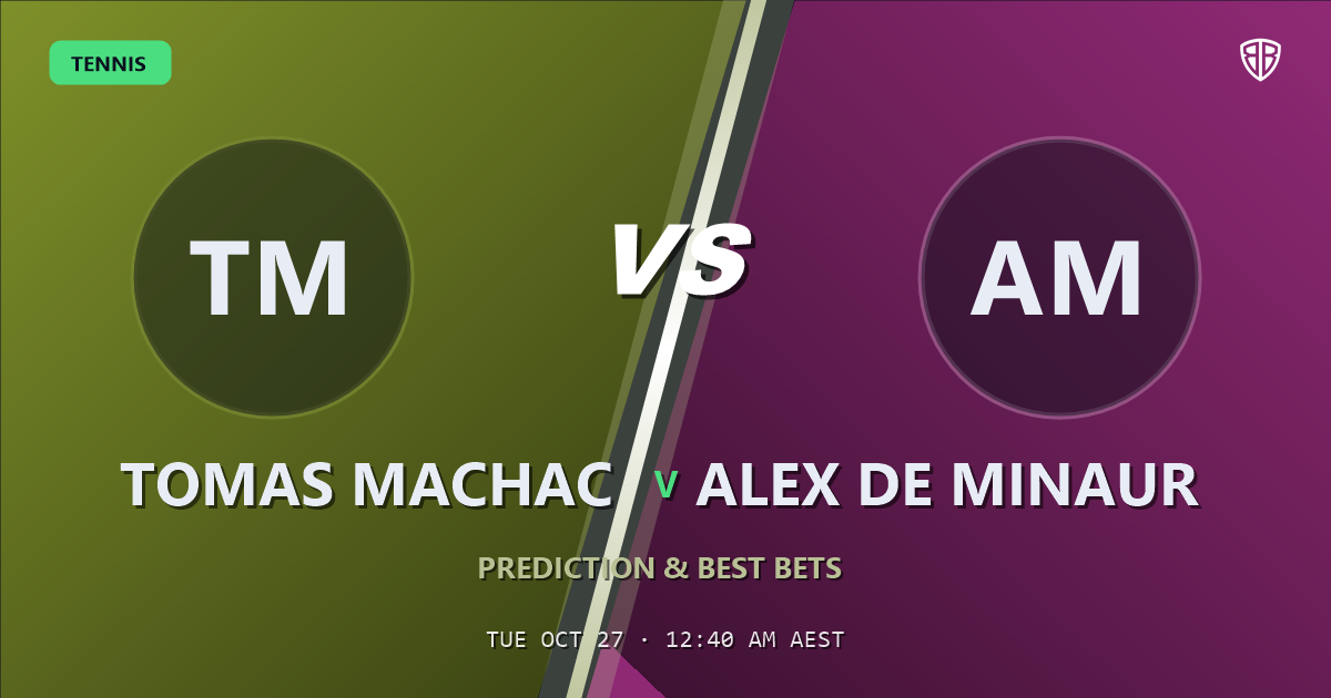 Tomas Machac vs Alex de Minaur Prediction & Picks, October 26, 2026