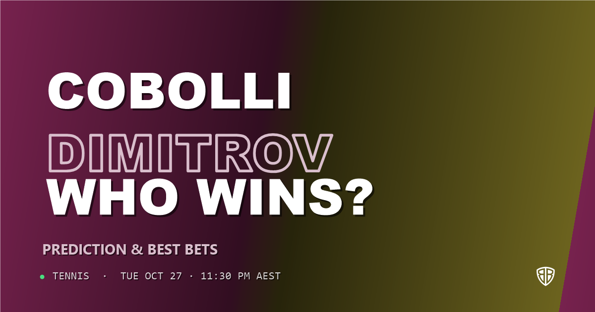 Flavio Cobolli vs Grigor Dimitrov Prediction & Picks, October 27, 2026