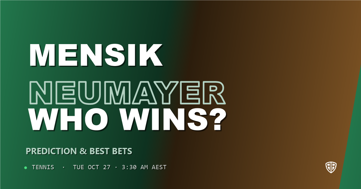 Jakub Mensik vs Lukas Neumayer Prediction & Picks, October 26, 2026