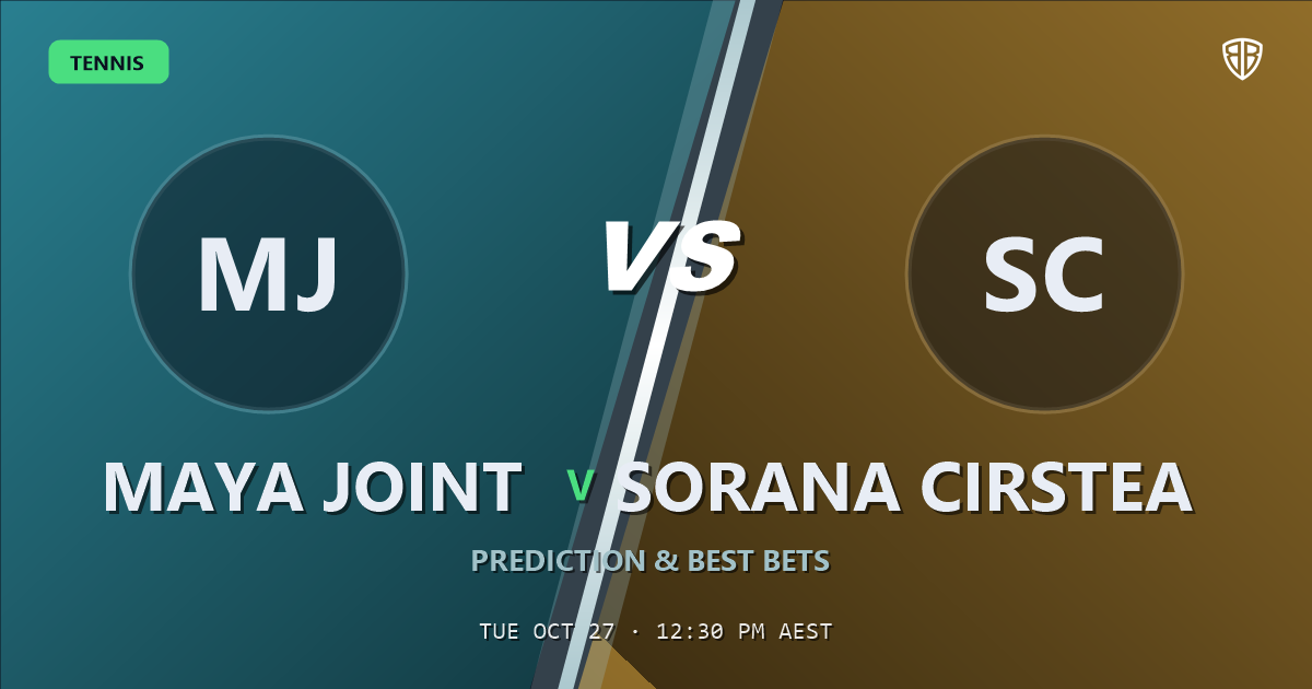 Maya Joint vs Sorana Cirstea Prediction & Picks, October 27, 2026