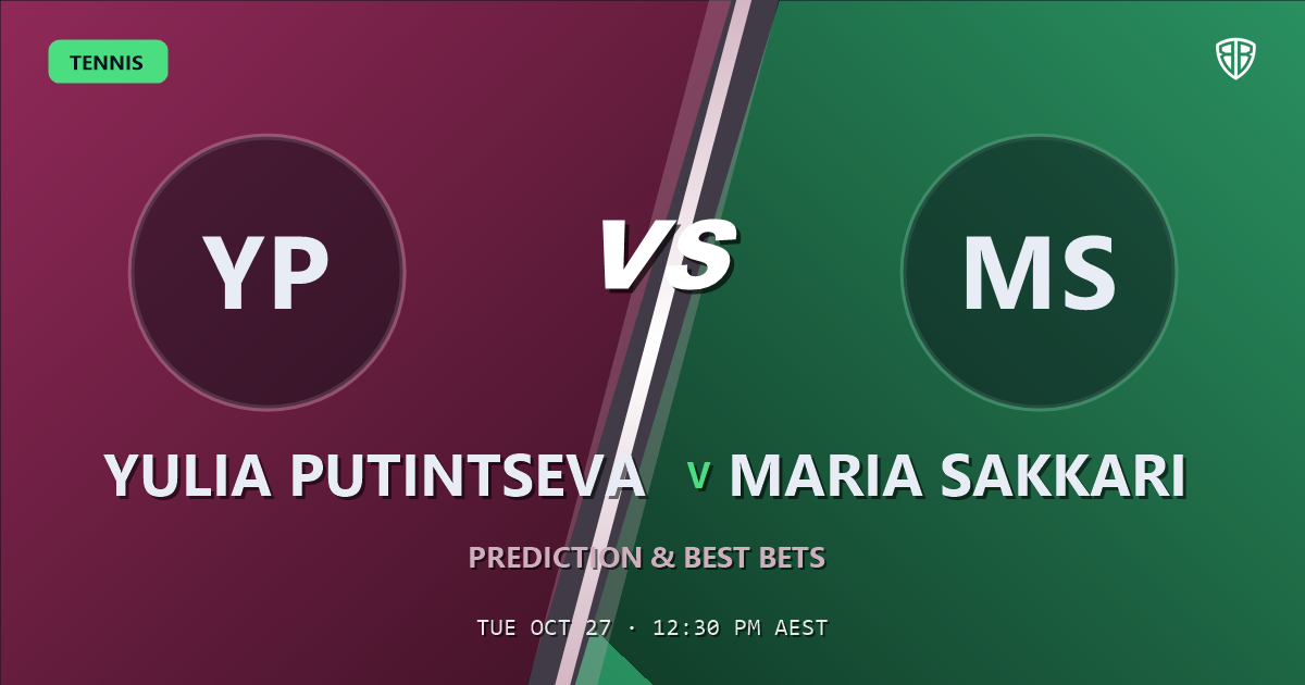 Yulia Putintseva vs Maria Sakkari Prediction & Picks, October 27, 2026