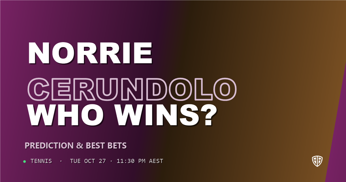Cameron Norrie vs Francisco Cerundolo Prediction & Picks, October 27, 2026