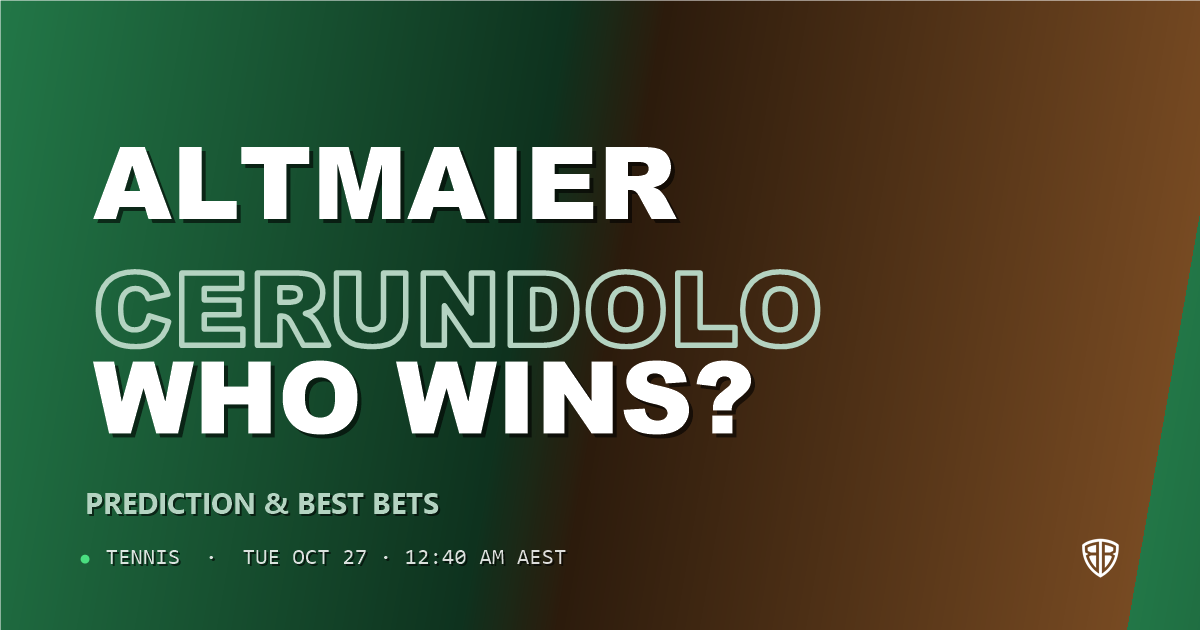Daniel Altmaier vs Juan Manuel Cerundolo Prediction & Picks, October 26, 2026