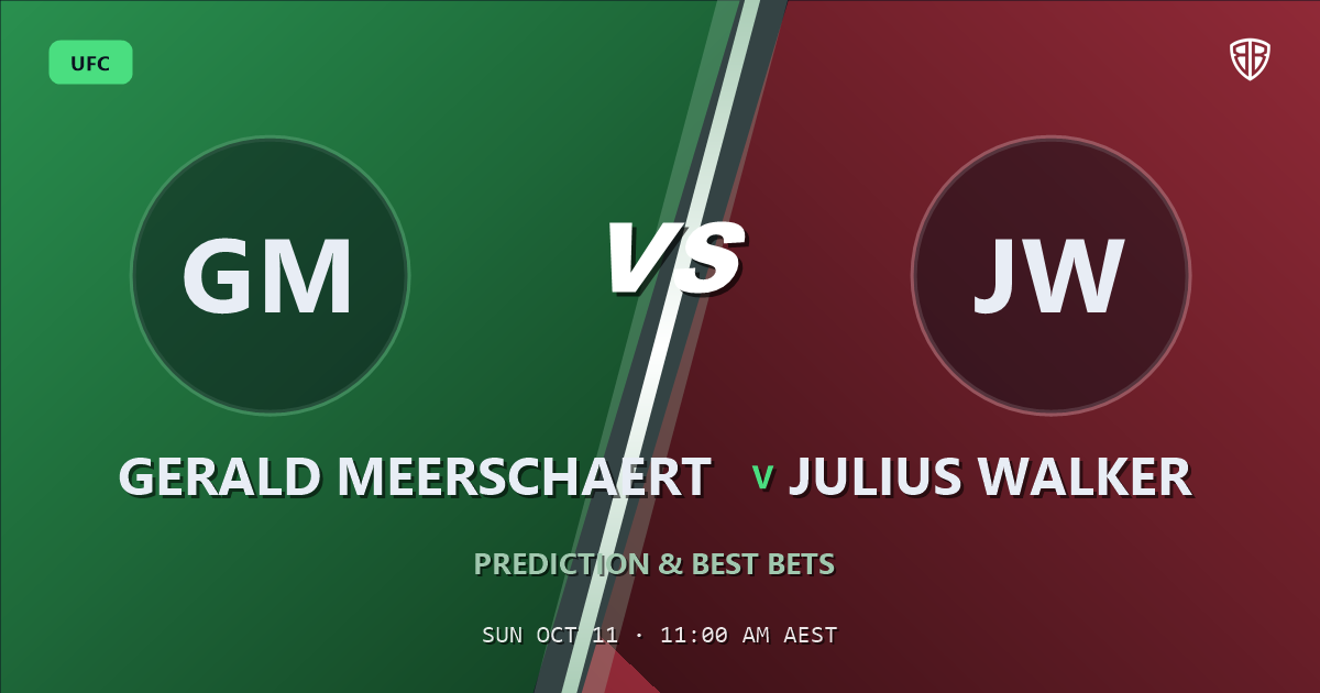 Gerald Meerschaert vs Julius Walker Prediction & Picks: Winning Game Angles