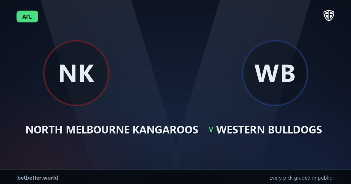 North Melbourne Kangaroos vs Western Bulldogs Prediction & Same Game Multi picks Key Insights: High-Value Opportunity