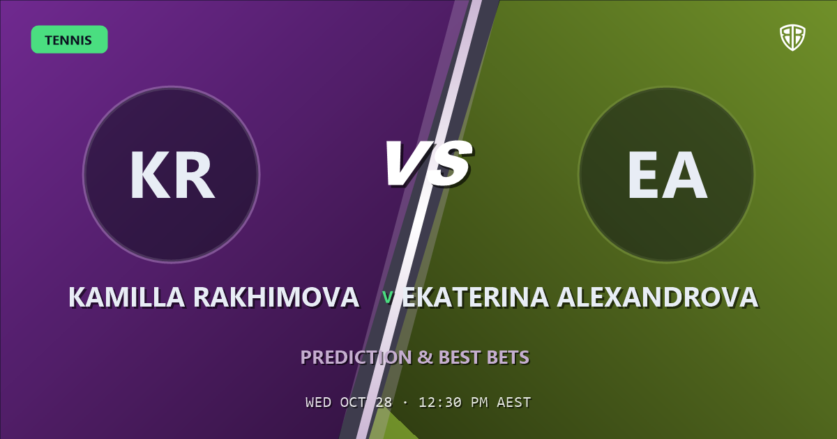 Kamilla Rakhimova vs Ekaterina Alexandrova Prediction & Picks, October 28, 2026