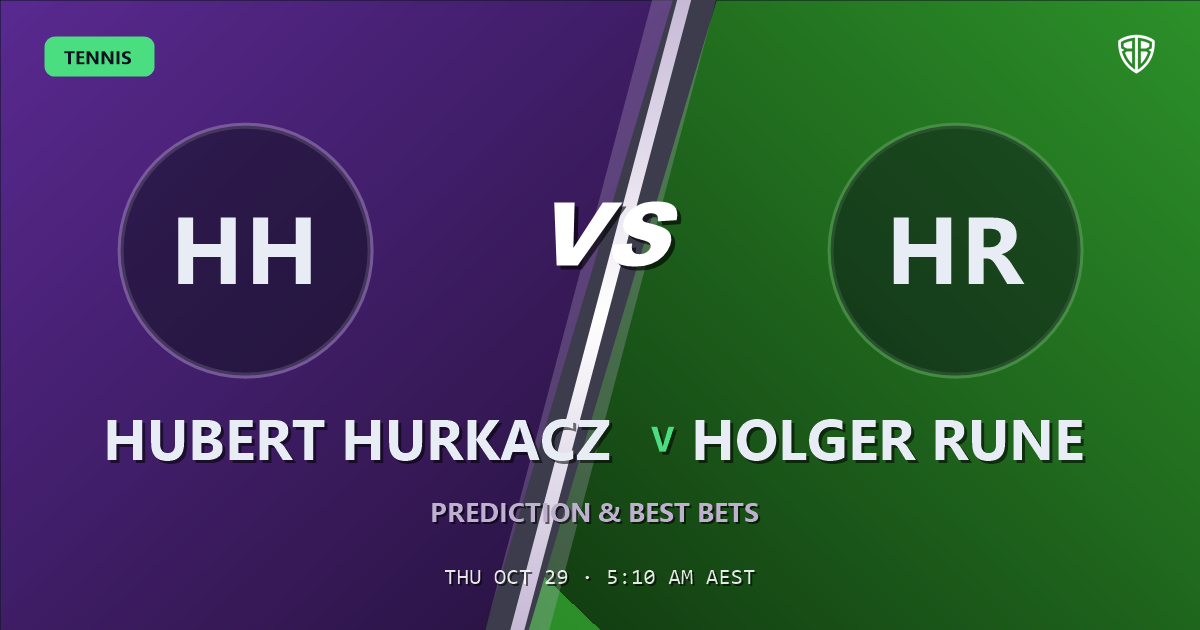 Hubert Hurkacz vs Holger Rune Prediction & Picks, October 28, 2026