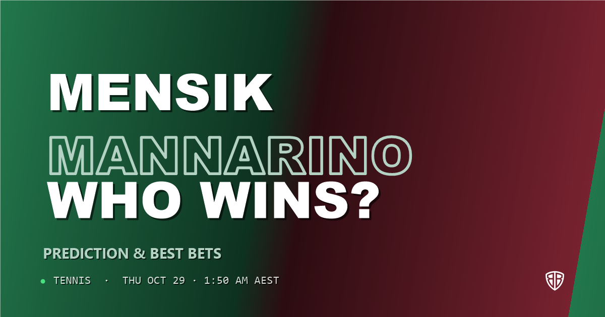 Jakub Mensik vs Adrian Mannarino Prediction & Picks, October 28, 2026