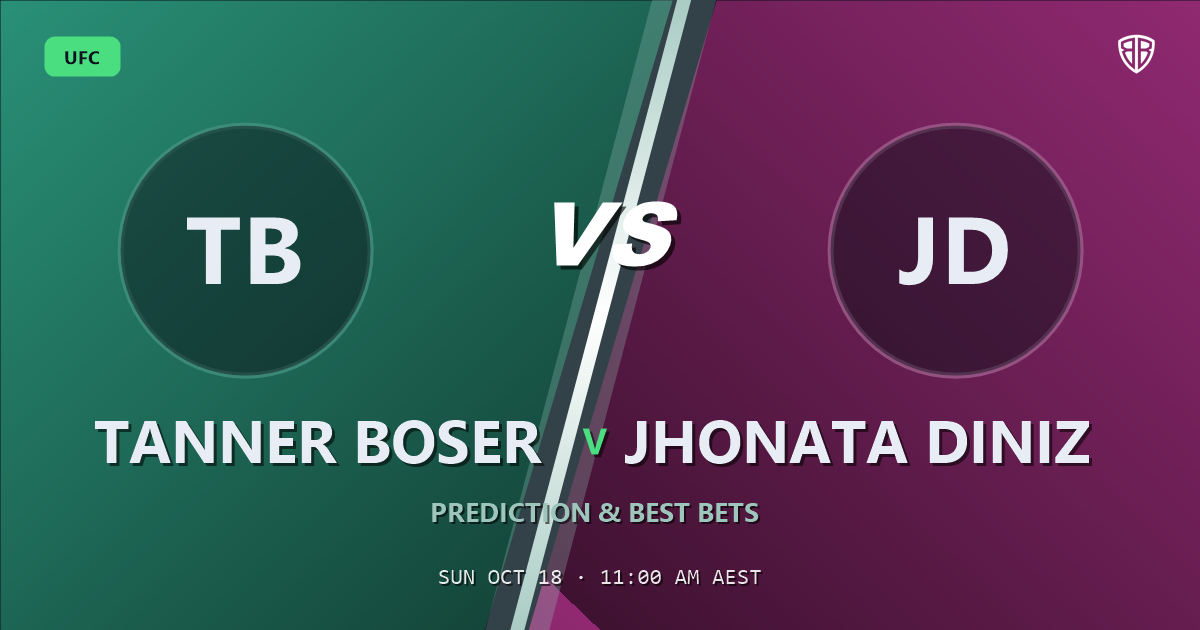 Tanner Boser vs Jhonata Diniz Prediction & Picks