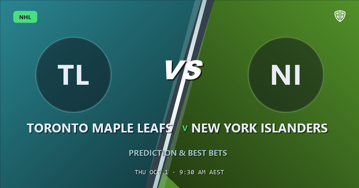 Toronto Maple Leafs vs New York Islanders Prediction & Picks (William Nylander Key Factor): Full Breakdown & Bets