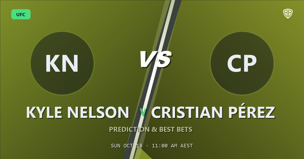 Kyle Nelson vs Cristian Pérez Prediction & Picks
