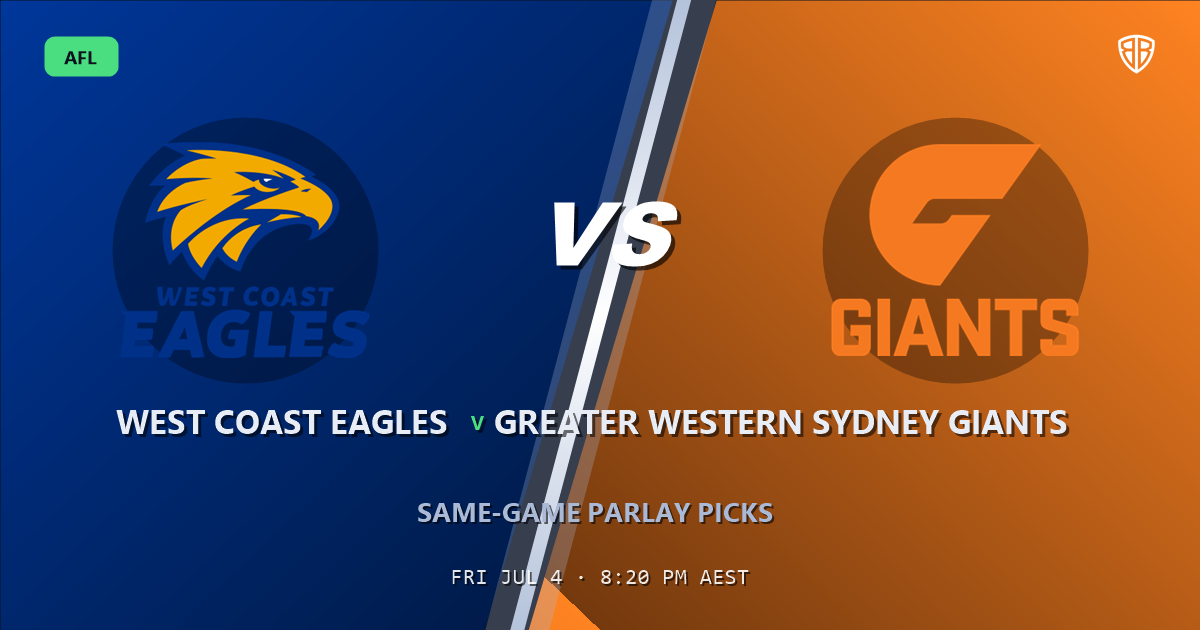 West Coast Eagles vs Greater Western Sydney Giants Prediction & Same Game Multi picks Key Insights: High-Value Opportunity