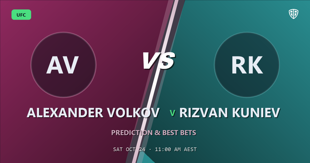 Alexander Volkov vs Rizvan Kuniev Prediction & Picks