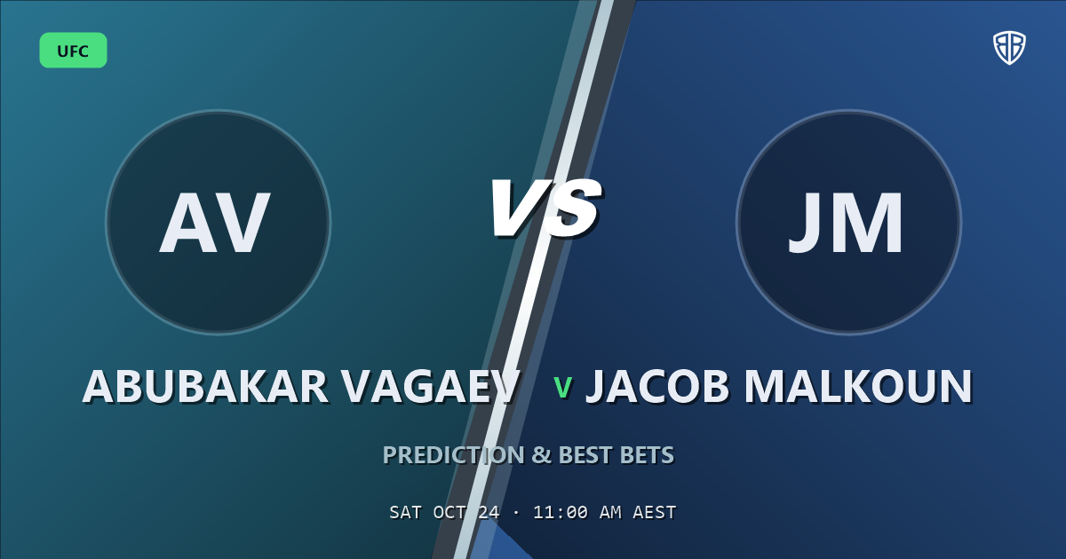 Abubakar Vagaev vs Jacob Malkoun Prediction & Picks