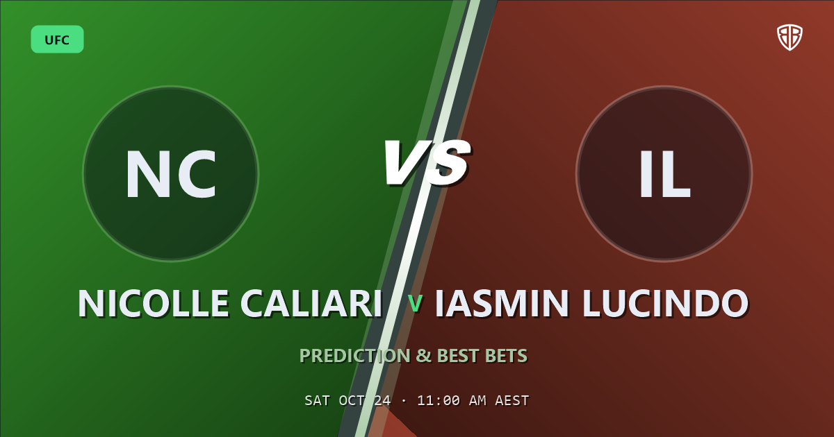 Nicolle Caliari vs Iasmin Lucindo Prediction & Picks
