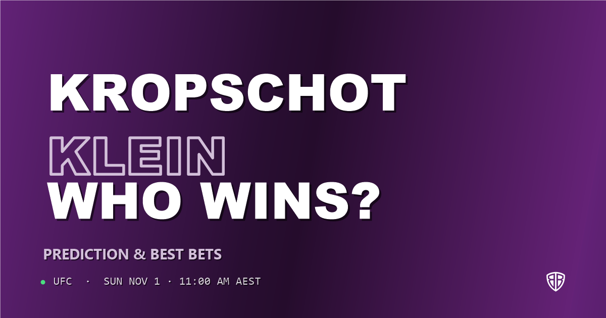 Joe Kropschot vs Nick Klein Prediction & Picks