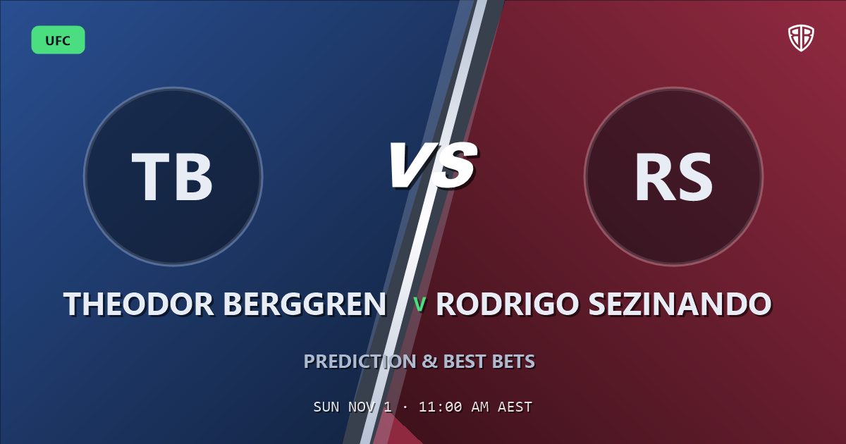 Theodor Berggren vs Rodrigo Sezinando Prediction & Picks