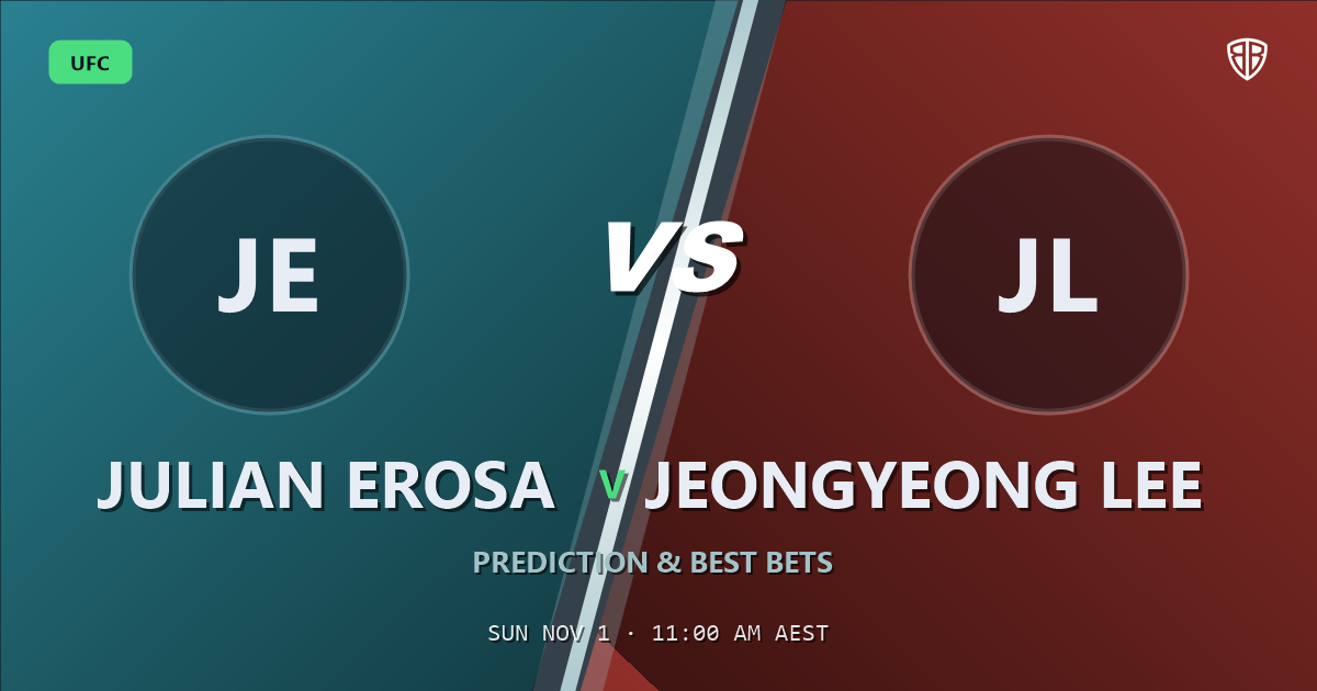 Julian Erosa vs JeongYeong Lee Prediction & Picks