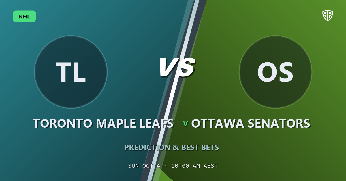 Toronto Maple Leafs vs Ottawa Senators Prediction & Picks (John Tavares Key Factor): Winning Game Angles