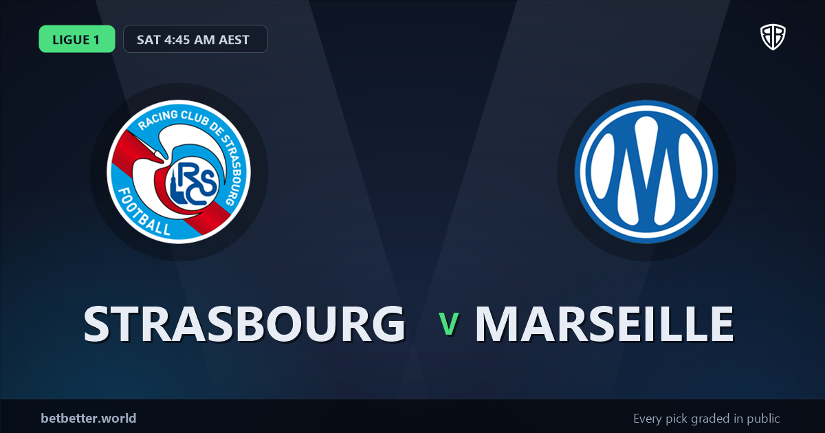 Strasbourg vs Marseille Prediction & Same Game Parlay picks Top SGP: Analytics Breakdown