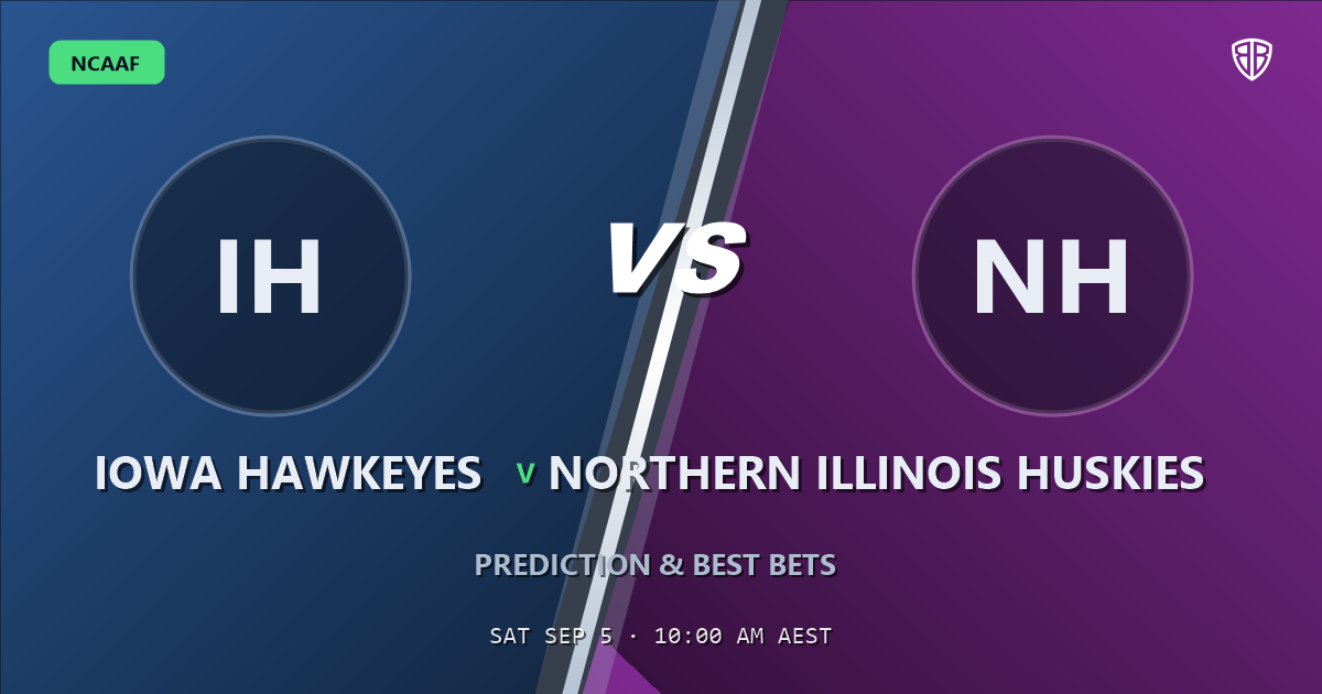Northern Illinois Huskies vs Iowa Hawkeyes Prediction, Odds &amp; Best Bets