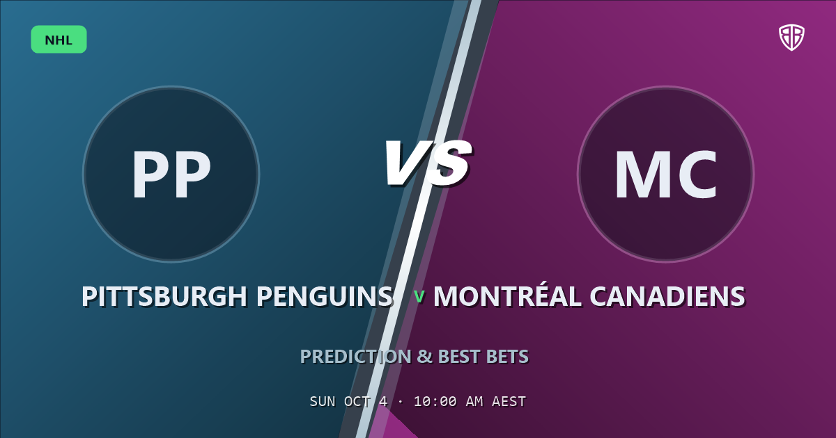 Pittsburgh Penguins vs Montréal Canadiens Prediction & Picks: Odds Analysis & Top Props