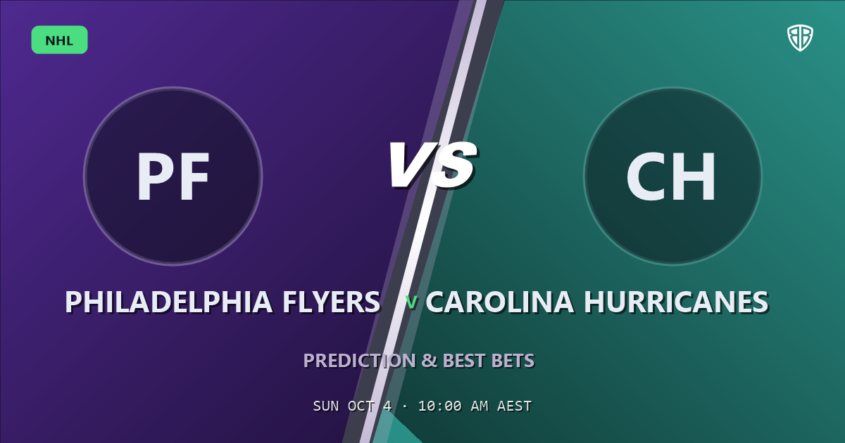 Philadelphia Flyers vs Carolina Hurricanes Prediction & Picks: Stat-Based Insights