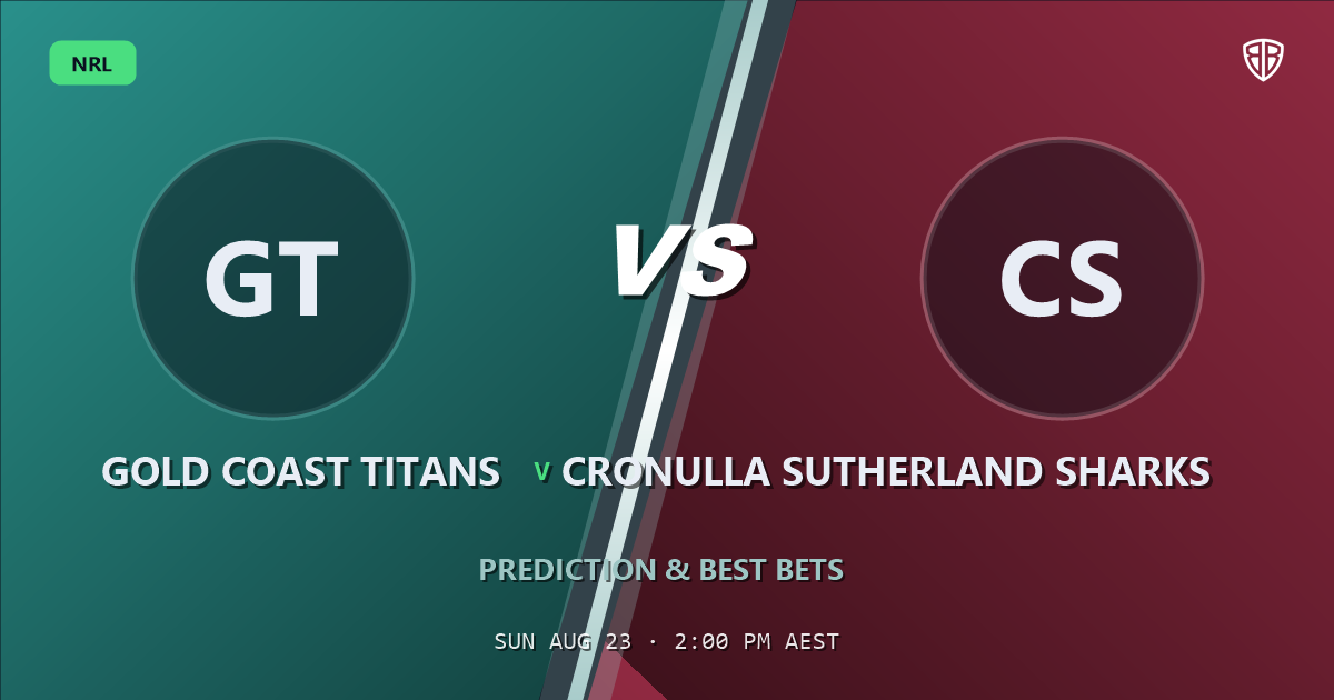 Gold Coast Titans vs Cronulla Sutherland Sharks Prediction & Picks (Oregon Kaufusi Key Factor): Our Expert Analysis