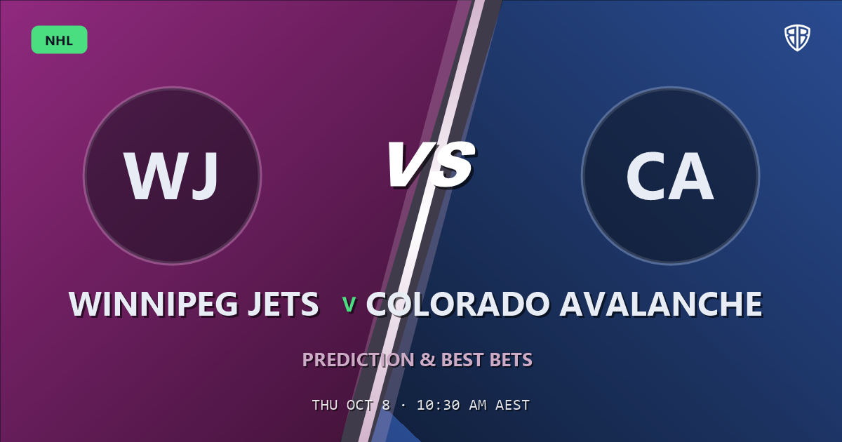 Winnipeg Jets vs Colorado Avalanche Prediction & Picks, October 7, 2026