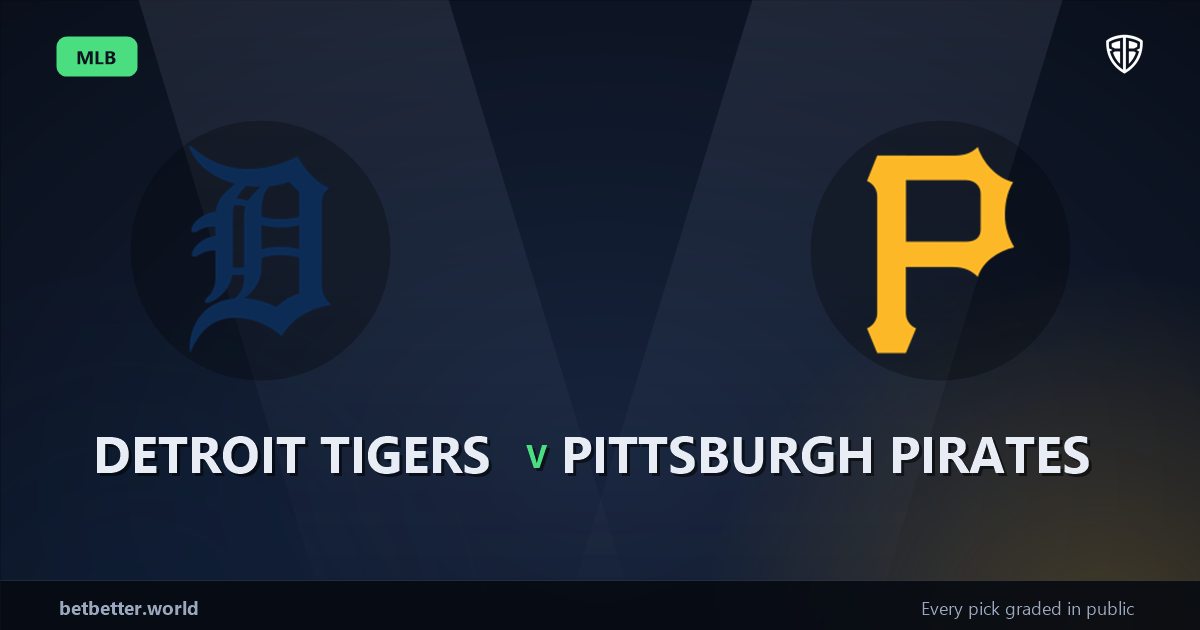 Detroit Tigers vs Pittsburgh Pirates Prediction & Same Game Parlay picks Value Parlay: Smart Baseball Betting Angles
