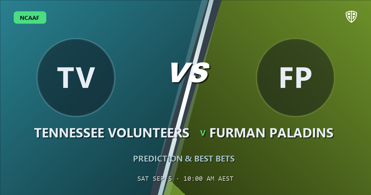 Furman Paladins vs Tennessee Volunteers Prediction, Odds &amp; Best Bets