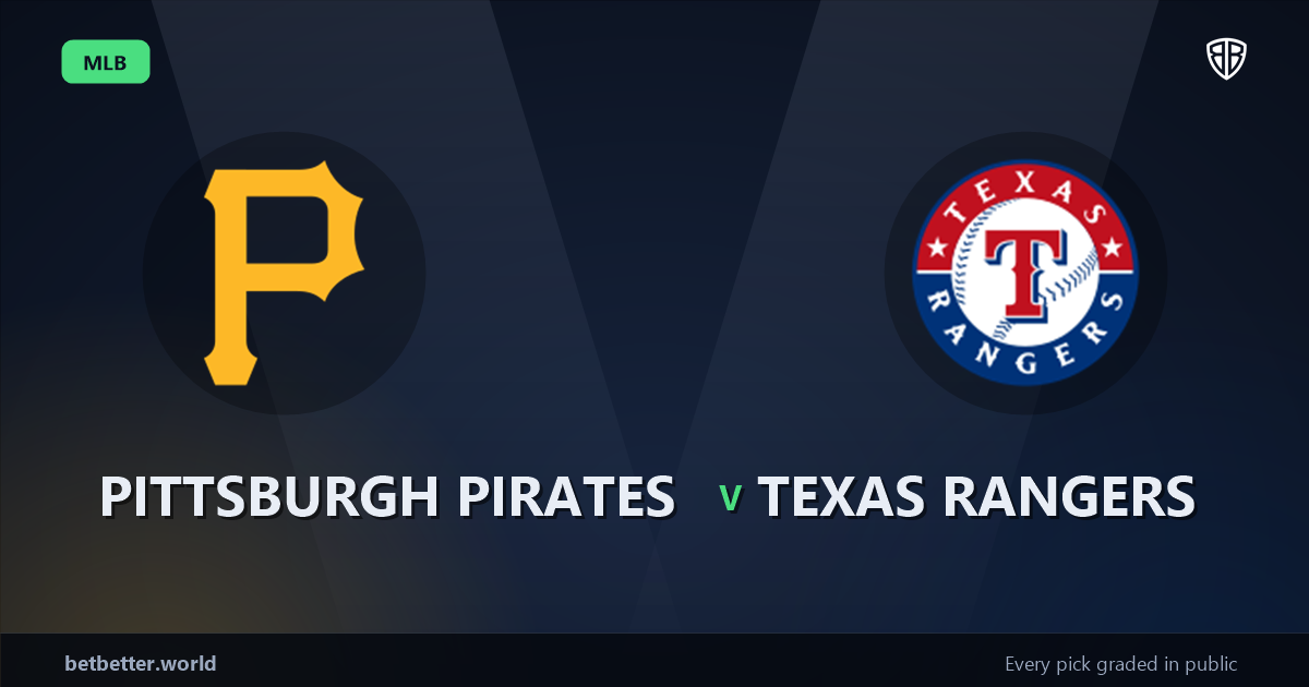 Pittsburgh Pirates vs Texas Rangers Prediction & Same Game Parlay picks Value Parlay: Our Expert MLB Analysis