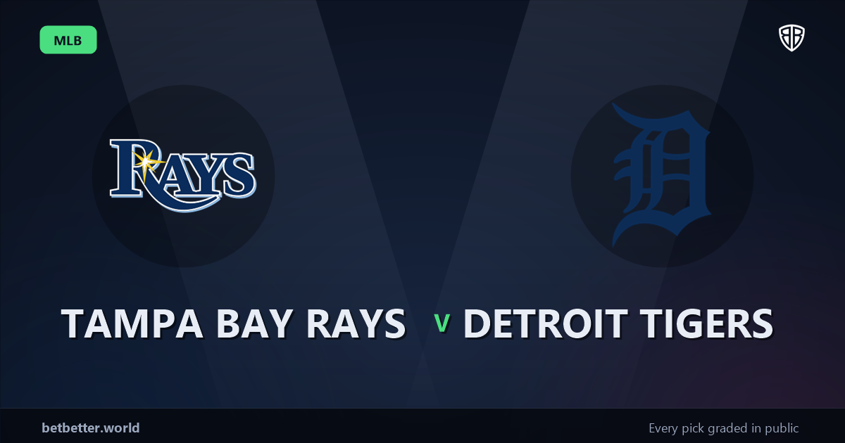 Tampa Bay Rays vs Detroit Tigers Prediction & Same Game Parlay picks Value Parlay: MLB Analytics Breakdown