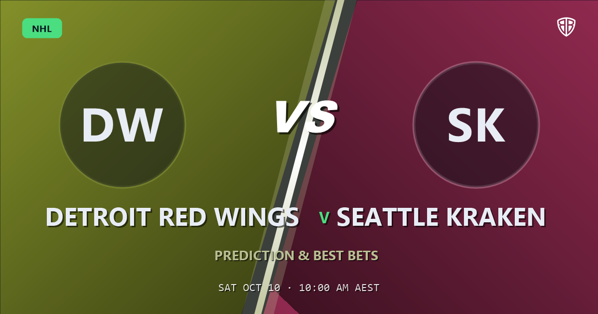 Detroit Red Wings vs Seattle Kraken Prediction & Picks, October 9, 2026