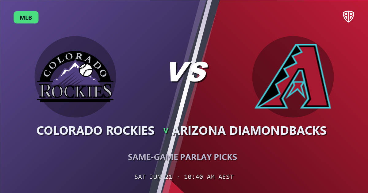 Colorado Rockies vs Arizona Diamondbacks Prediction & Same Game Parlay picks Value Parlay: Smart Baseball Betting Angles
