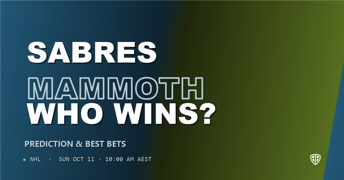 Buffalo Sabres vs Utah Mammoth Prediction & Picks, October 10, 2026