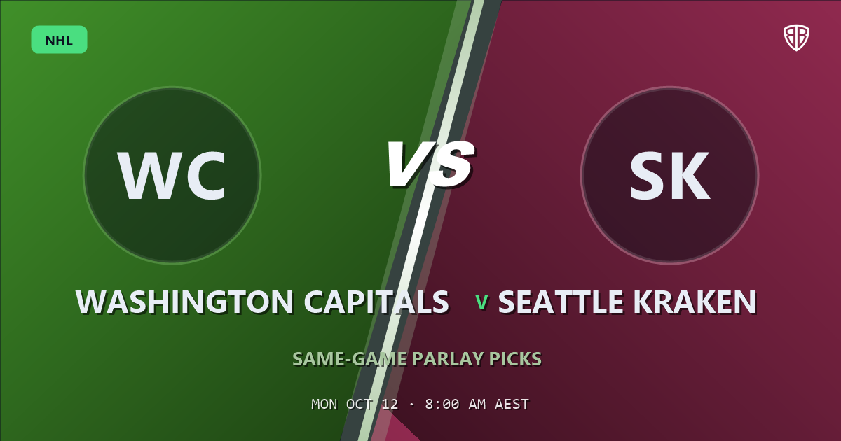 Washington Capitals vs Seattle Kraken Prediction & Same Game Parlay picks, October 11, 2026