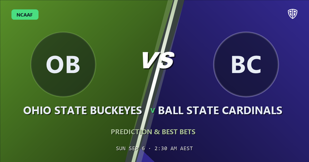 Ohio State Buckeyes vs Ball State Cardinals Prediction & Picks (Jeremiah Smith Key Factor): Full Match Breakdown & Bets