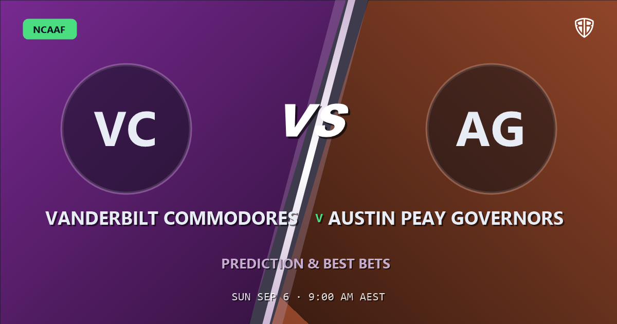 Vanderbilt Commodores vs Austin Peay Governors Prediction & Picks: Don't Miss These Odds