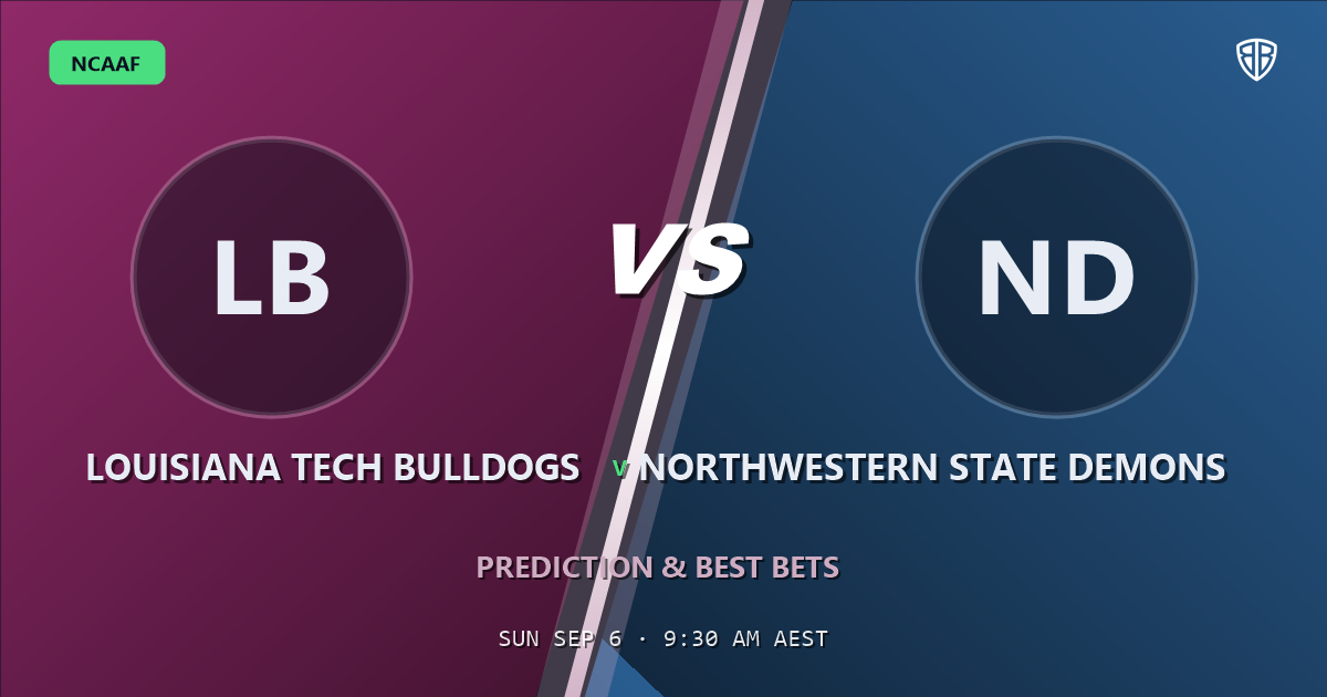 Louisiana Tech Bulldogs vs Northwestern State Demons Prediction & Picks: Odds Analysis & Top Props
