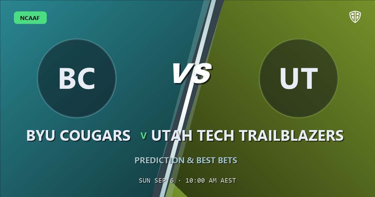 BYU Cougars vs Utah Tech Trailblazers Prediction & Picks: High-Value Opportunity