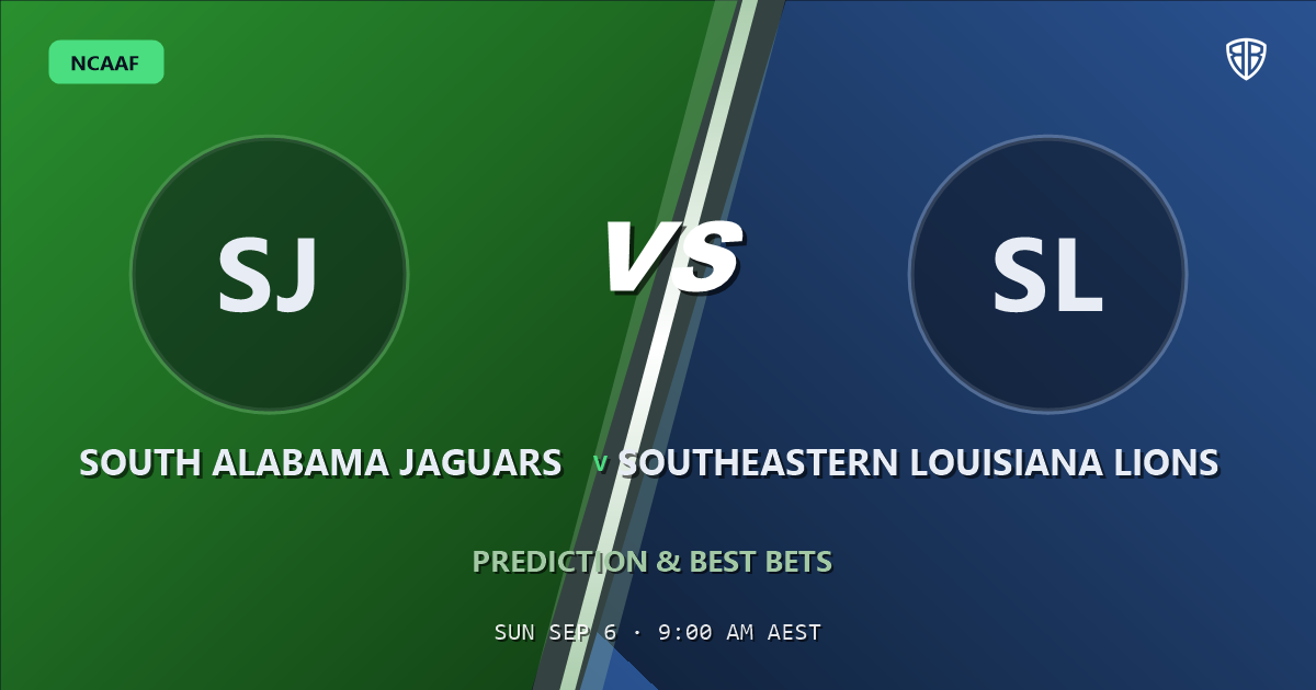 South Alabama Jaguars vs Southeastern Louisiana Lions Prediction & Picks: Winning Game Angles