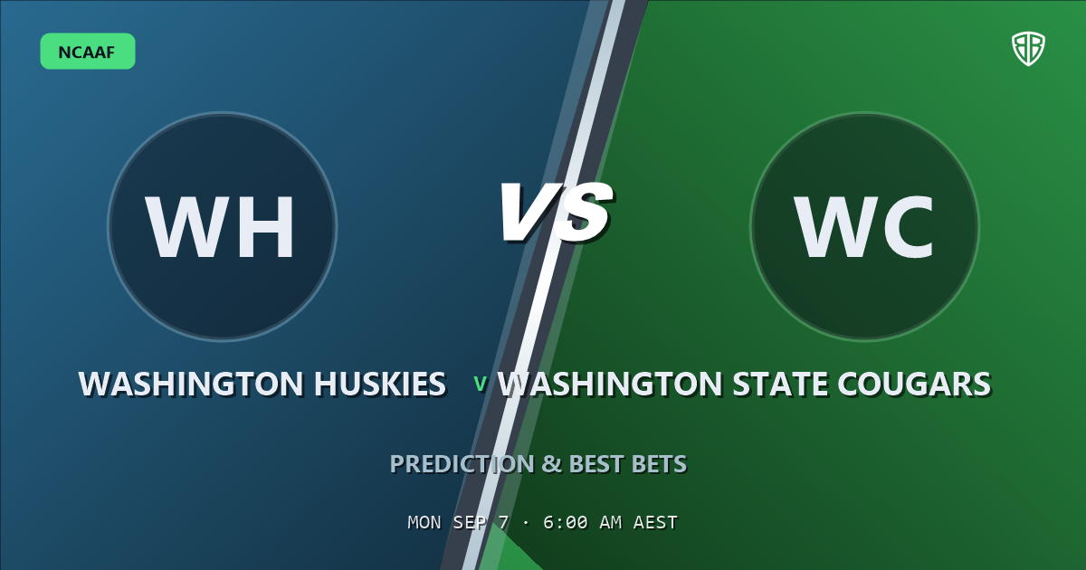 Washington Huskies vs Washington State Cougars Prediction & Picks: Stat-Based Insights