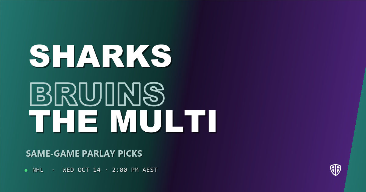 San Jose Sharks vs Boston Bruins Prediction & Same Game Parlay picks, October 13, 2026