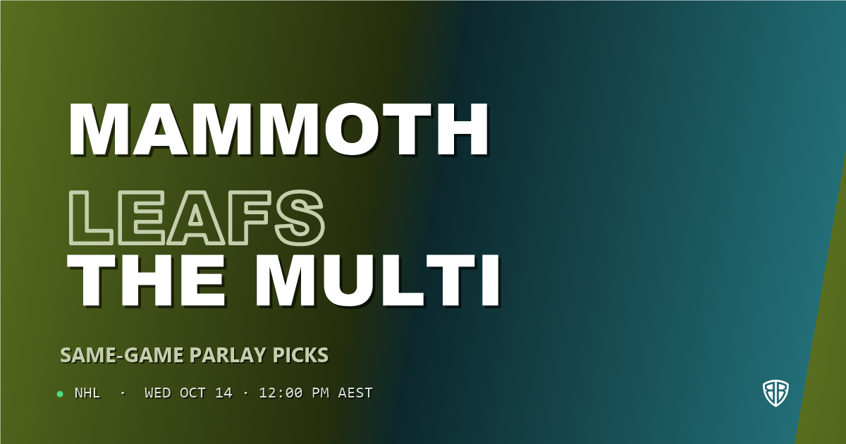Utah Mammoth vs Toronto Maple Leafs Prediction & Same Game Parlay picks, October 13, 2026