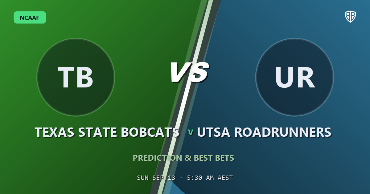 Texas State Bobcats vs UTSA Roadrunners Prediction & Picks: Smart Betting Angles