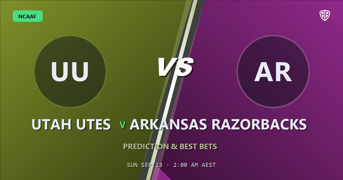 Utah Utes vs Arkansas Razorbacks Prediction & Picks: Analytics Breakdown