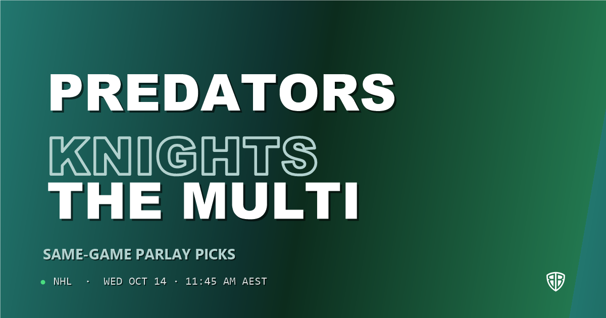 Nashville Predators vs Vegas Golden Knights Prediction & Same Game Parlay picks, October 13, 2026