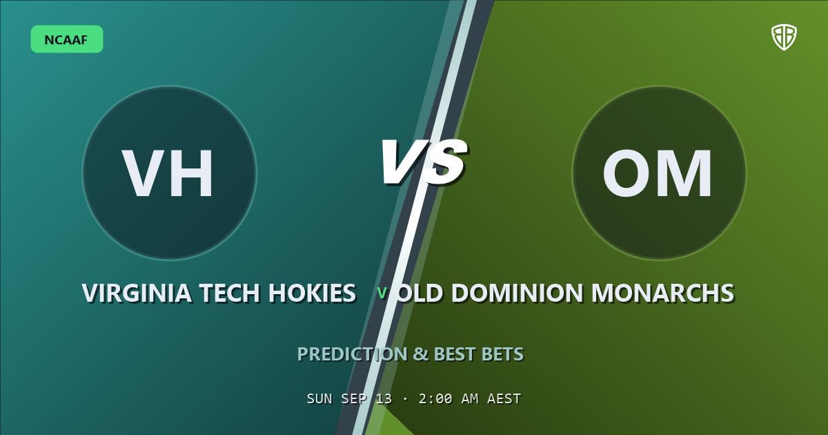 Virginia Tech Hokies vs Old Dominion Monarchs Prediction & Picks: Don't Miss These Odds