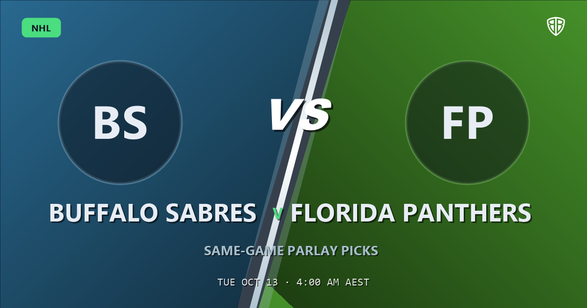 Buffalo Sabres vs Florida Panthers Prediction & Same Game Parlay picks, October 12, 2026